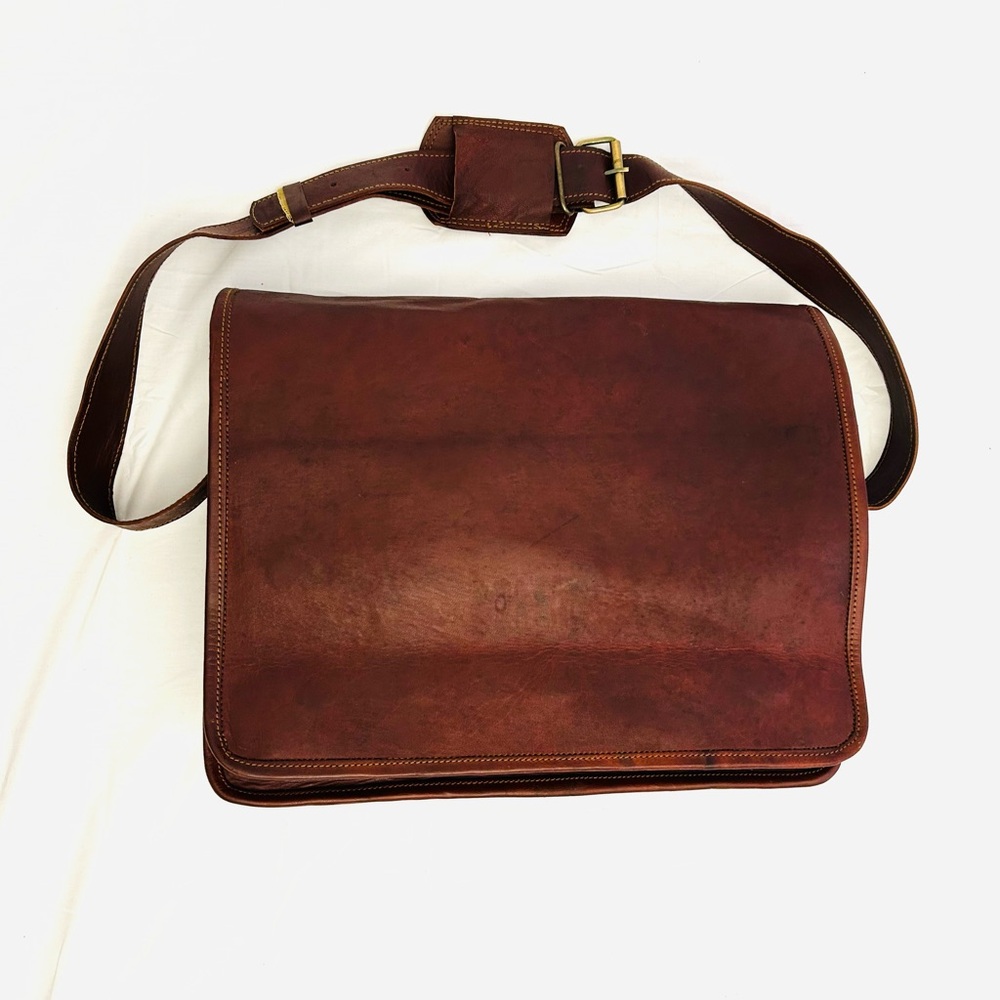 Vintage Unbranded Rustic Style Leather Messenger Bag